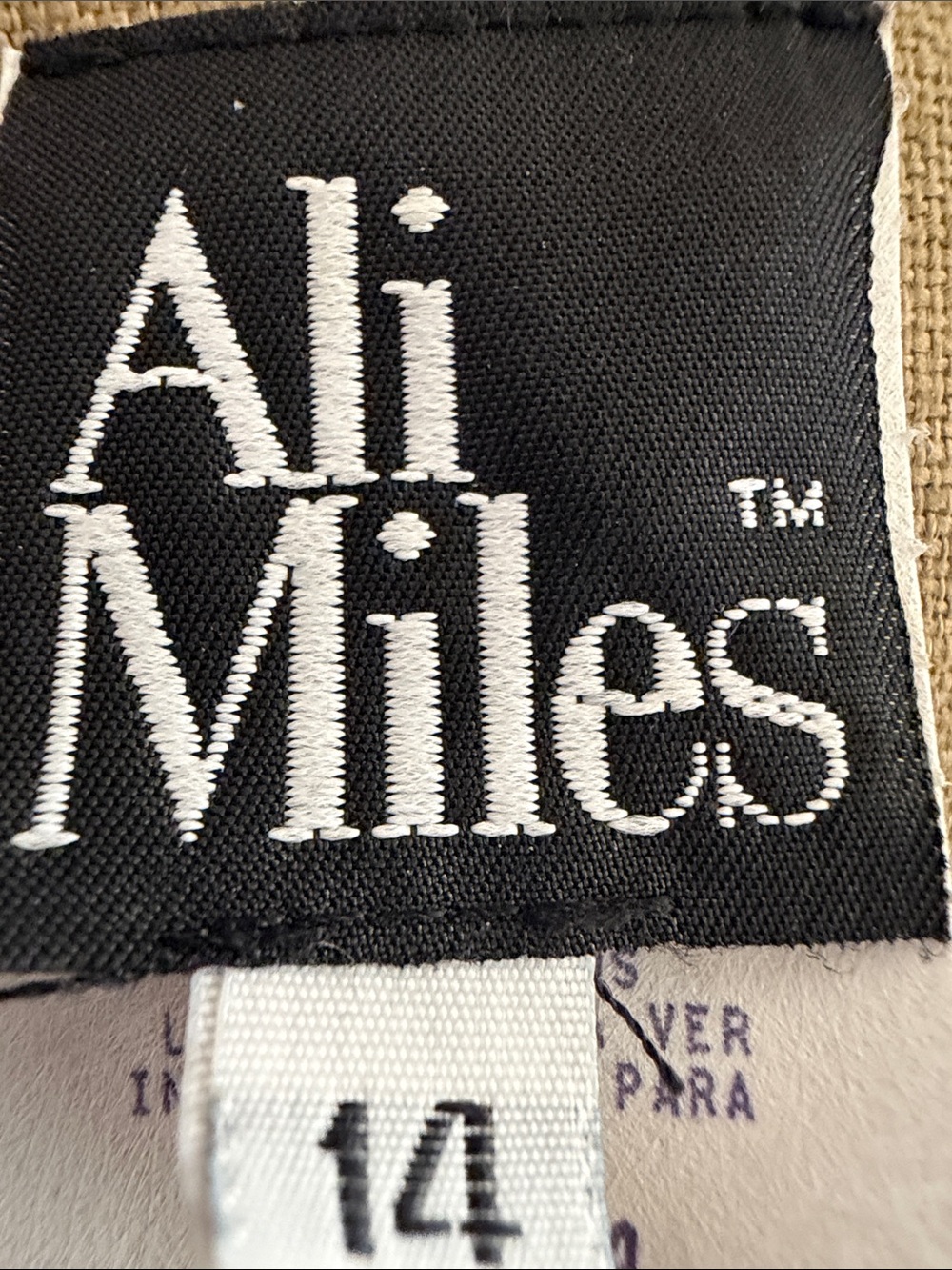 Ali Miles size 15 linen green jacket size 14 - Picture 4 of 8
